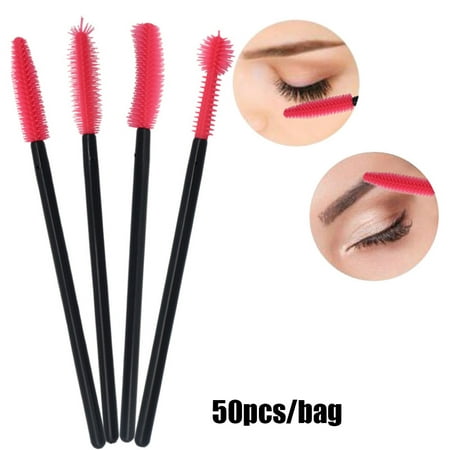 50 Pcs/bag Disposable Makeup Eyelash Brush Mascara Wands Eyelash Brush Applicators Tool Kit Pineapple