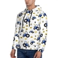 thumbnail image 3 of Fotbe Men's Hoodie with Tractor And Vehicle Pattern - Kangaroo Pocket Pullover Hooded Sweatshirt, Perfect for Daily Wear, Travel, and Home-XX-Large, 3 of 7