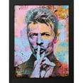 thumbnail image 2 of Stephen Chambers 25x32 Black Modern Wood Framed Wall Art Titled - David Bowie Circles, 2 of 6
