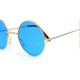 thumbnail image 4 of Blue Circle Hippie Glasses - Blue 60's Style Hipster Circle Sunglasses - 1 Pair, 4 of 5