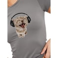 thumbnail image 4 of Women T-shirt, Crew Neck Short Sleeve Cat Printed Summer Tops Streetwear for Casual Daily, 4 of 6