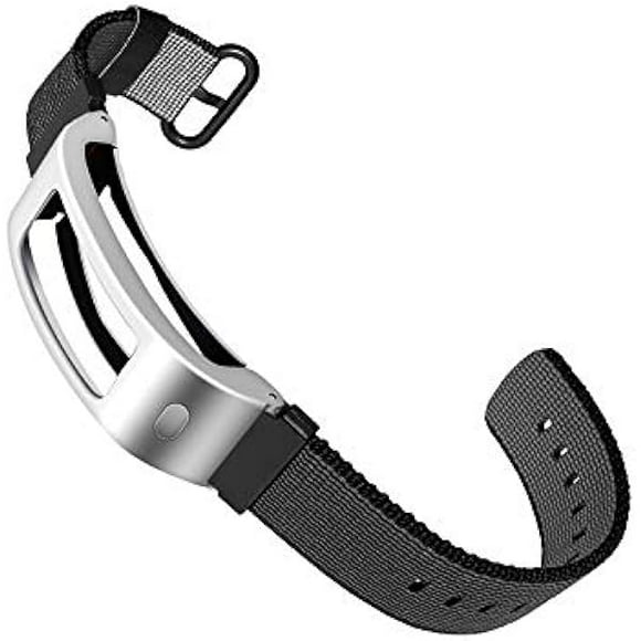 wonima11 Classic Nylon Weave Band Compatible with Garmin Garmin vivofit 2/1 Activity Tracker Bands Replacement Accessory with Metal Case for Women Men