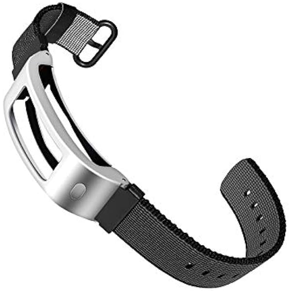 wonima11 Classic Nylon Weave Band Compatible with Garmin Garmin vivofit 2/1 Activity Tracker Bands Replacement Accessory with Metal Case for Women Men