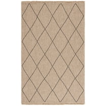 SAFAVIEH Retreat Justice Diamond Indoor/Outdoor Area Rug, Natural/Black, 8' x 10'