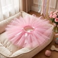 thumbnail image 5 of Pet Tutu Skirt Sparkle Mesh Dog Party Dress with Adjustable Tie for Holiday Cosplay and Festivals Pink L, 5 of 9