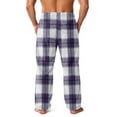 thumbnail image 4 of GrmtClth Men's Fuzzy Plush Pajama Pants Casual Flannel Fleece Soft Comfy Plaid Sleep Pant Winter Fall Thermal Fuzzy Pj Bottoms with Pockets Dark Gray XXXL, 4 of 6