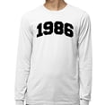 thumbnail image 2 of 1986 College Style Long Sleeve Shirt Unisex Medium White, 2 of 5