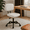 White, variant on CONCETTA Ergonomic Home Office PU Leather Desk Chair, Small Space, Armless Rolling Chair for Adults, White