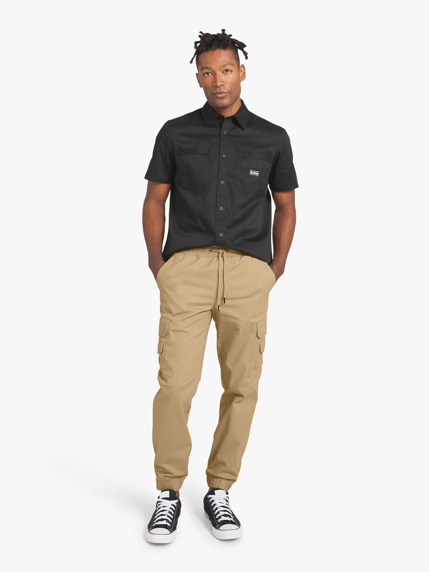 Dogg Supply by Snoop Dogg All-Gender Men's and Women's Stretch Twill Cargo Joggers, Sizes XS-3XL