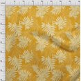 thumbnail image 4 of oneOone Rayon Mustard Yellow Fabric Tropical Dress Material Fabric Print Fabric By The Yard 56 Inch Wide, 4 of 4