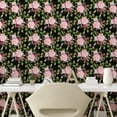 thumbnail image 2 of Ambesonne Floral Peel & Stick Wallpaper for Home, Exotic Botanical Dream Art, 13"x72", Rose Green and Black, 2 of 5
