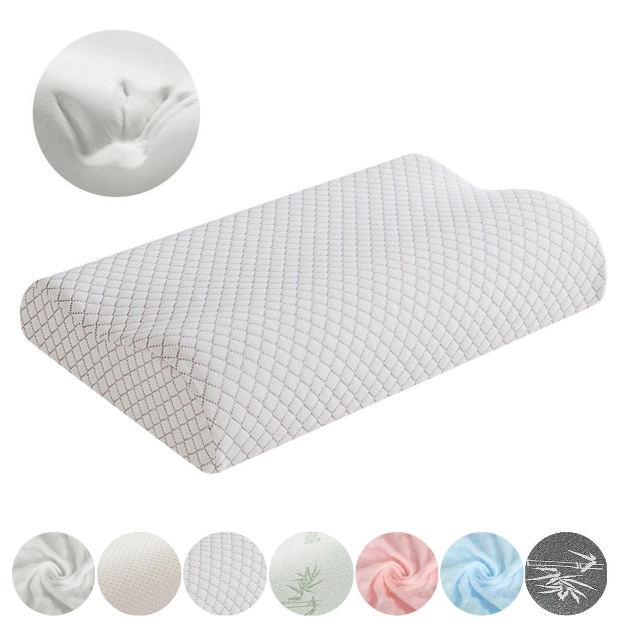 ANMINY Memory Foam Pillow Orthopedic Neck Support Breath Pillows W