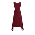 thumbnail image 4 of Gspmoly Robes pour Femmes, Robes pour Femmes Sans Manches à Col Rond avec Cordon, Robe Décontractée à Volants Évasée Courte, Robes de Mariage pour Femmes Offres des Fêtes, 4 of 8