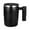 Black, variant on Walmeck 380mL Self Stirring Mug with Lid Automatic Magnetic Stirring Coffee Cup Electric Stainless Steel Self Mixing Coffee Cup for Coffee Milk Cocoa Hot Chocolate Tea
