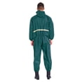 thumbnail image 3 of Sxiwei Mens Waterproof Hooded Coated Reflective Strips Coverall Suit with Elastic Wrists Ankles Dark Green XL, 3 of 6