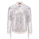 thumbnail image 5 of CHAQUETA VARSITY BRILLANTE INSPIRE CHIC PARA HOMBRE CON CREMALLERA, CHAQUETA DE BOMBER DE BEISBOL CON LENTEJUELAS BRILLANTES DE DISCO DE LOS 70, S PLATA, 5 of 5