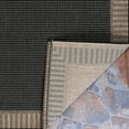 thumbnail image 2 of Couristan Recife Wicker Stitch 7'6" Square Black- Brown Outdoor Rug, 2 of 5