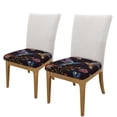 thumbnail image 2 of Gukieu Vintage Psychedelic Print Square Cushion Cover, Elastic Strap Chair Protector, Suitable for Family Restaurant, Hotel Banquet Decorations-Two Pieces, 2 of 7