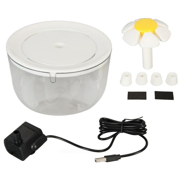 Fuente de agua para gatos con circulación automática y USB, transparente, silenciosa, dispensador de agua para gatos