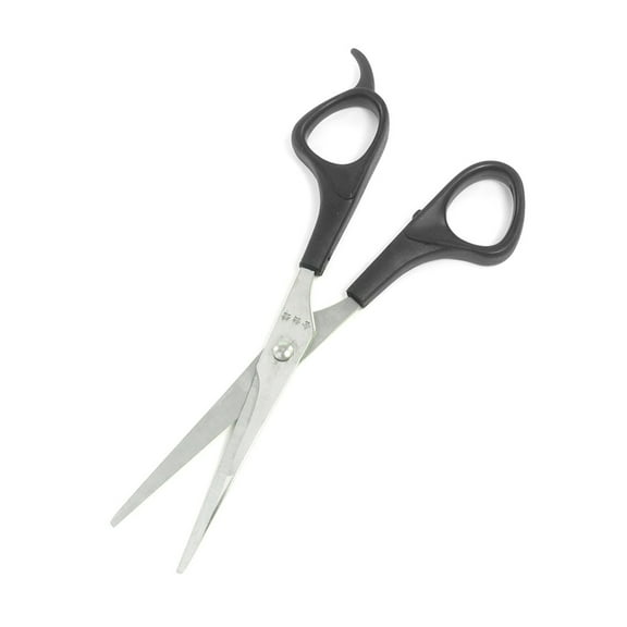 Unique Bargains 6.9 Portable Stainless Steel Straight Scissors Household Hair Paper Shear Black Silver Tone