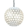 thumbnail image 6 of Creative Co-Op Capiz Honeycomb Ceiling Light, 6 of 7