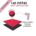 thumbnail image 2 of Piso Tatami 7m² 7pz Artes Marciales Gym Foamy 100x100x2cm Rojo/Negro, 2 of 5