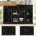 thumbnail image 4 of DreamCurship Sideboard Buffet Cabinet, Farmhouse Coffee Bar Cabinet with Storage, Credenza Storage Cabinet Accent Cabinet for Living Room, Black, 4 of 7