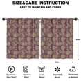 thumbnail image 2 of Paisley and Floral Purple Pattern Insulated Teens Curtains Set Of 2, Bedroom Essentials, Toddler Room Decor 52x63in(132x160cm), 2 of 5