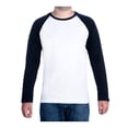 thumbnail image 1 of Playera Simply Basic para Hombre, Grande Blanco con Negro Manga Larga Talla G, 1 of 4