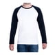 thumbnail image 1 of Playera Simply Basic para Hombre, Mediana Blanco con Negro Manga Larga Talla M, 1 of 4