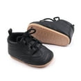 thumbnail image 4 of Hipattires Shoes for Preemie Under $10 Leather Casual Black Solid House Boys and Girls Shoes Learning to Walk, 4 of 6