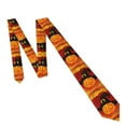 thumbnail image 6 of Goofa Halloween Pumpkin Pattern Men's Necktie Classic Silk Tie Woven Jacquard Neck Ties Necktie for Business and Wedding Formal Neckties, 6 of 8