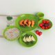 thumbnail image 4 of Xiao Hua 10 piezas de vajilla de paja de trigo, platos reutilizables, platos irrompibles para la cena, color verde, 4 of 5