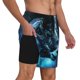 thumbnail image 2 of Balery Celestial Ram Night Sky Bañador para hombre, shorts de playa de secado rápido con entrepierna y forro de compresión-Medium, 2 of 6