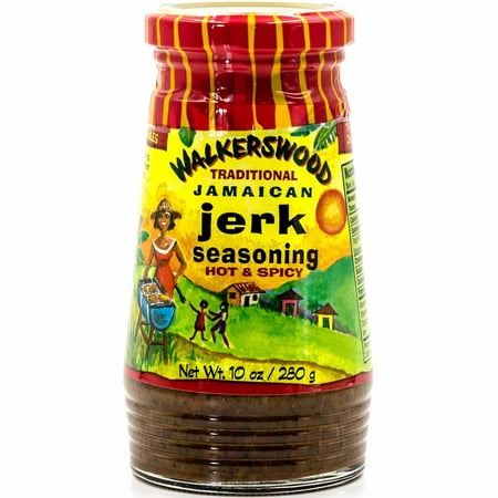 (2 Pack) Walkerswood Traditional Jamaican Jerk Seasoning, Hot & Spicy, 10