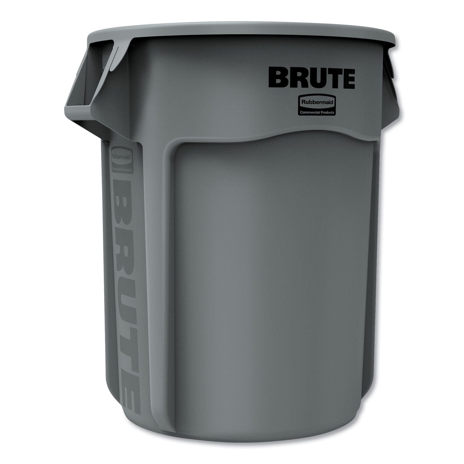 Brute HeavyDuty Round Trash Can Without Lid, Gray, 55 Gallons