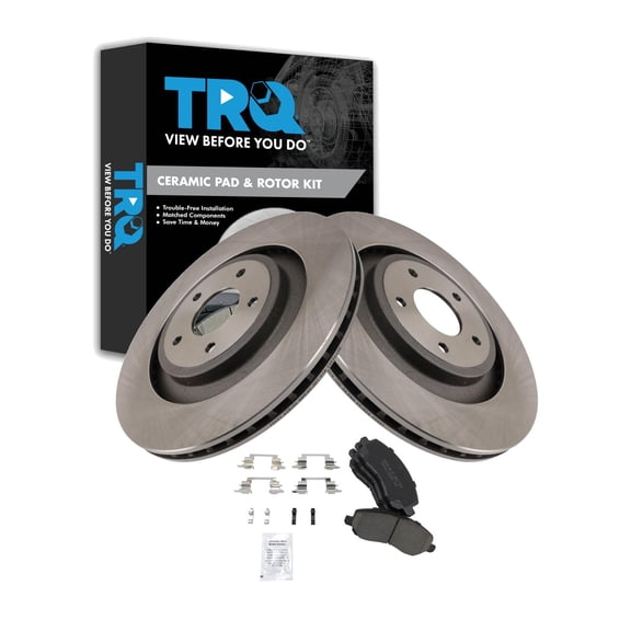 TRQ Front Brake Pad and Rotor Set Ceramic Fits 2012-2014 Dodge Avenger