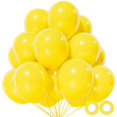 thumbnail image 1 of Globos KUULBELA de látex amarillo, 12 pulgadas, 110 unidades con 2 cintas, 1 of 3