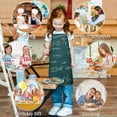 thumbnail image 6 of Math Equations Geometry Green Pattern Kids Aprons for Girls and Boys,Adjustable Neck Strap Toddler Aprons for Kids Cooking Baking, 6 of 6