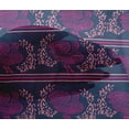 thumbnail image 4 of oneOone Viscose Chiffon Fabric Stripe|Leaves & Hen Block Printed Fabric 1 Yard 42 Inch Wide, 4 of 4