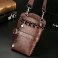 thumbnail image 4 of Scissors Pouch PU Leather Salon Barber Hairdressing Scissors Holster Hair Stylist Tools Bag, 4 of 5