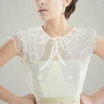 thumbnail image 4 of WEUVEB Removable White Faux Collar Clip on Shawl Decorative Women's Half Shirt for Clothes, 4 of 8