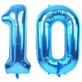 thumbnail image 1 of Balloon LVMOQIQIU, lámina azul, número 10, 40 pulgadas, 2 unidades, 1 of 7