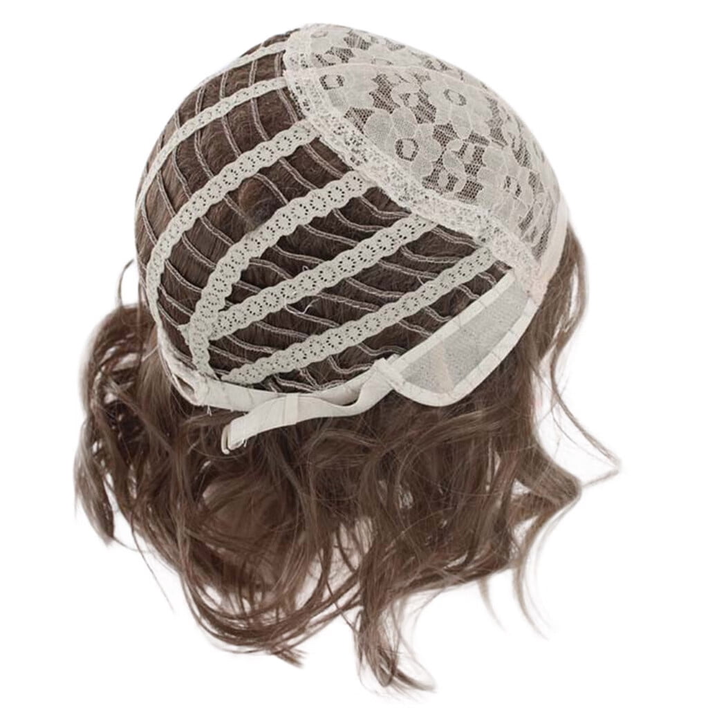 UTOURS Brazilian Virgin Hair Full Lace Cap Band Human Hair Wigs For Black Women Fashion Synthetic Short Curly Hair Wig Wave H