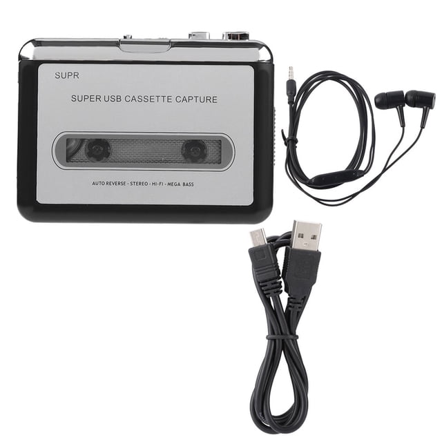 HLONK Cassette Recorder to MP3 Converter - Digital Audio Music Player for Tape to PC Conversion