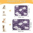 thumbnail image 3 of Pet Cooling Pad Foldable Self Cooling Mat Breathable Pet Cushion Sleep Pad for Dogs and Cats Purple and White Floral Pattern M, 3 of 9