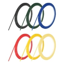 Uxcell 6 Rolls Whiteboard Tape Graphic Chart Tape 3mm 54.7 Yard Art Tape Thin Pinstripe Tape Masking Tape, Red, Green, Blue, Yellow, Black, Light Yellow