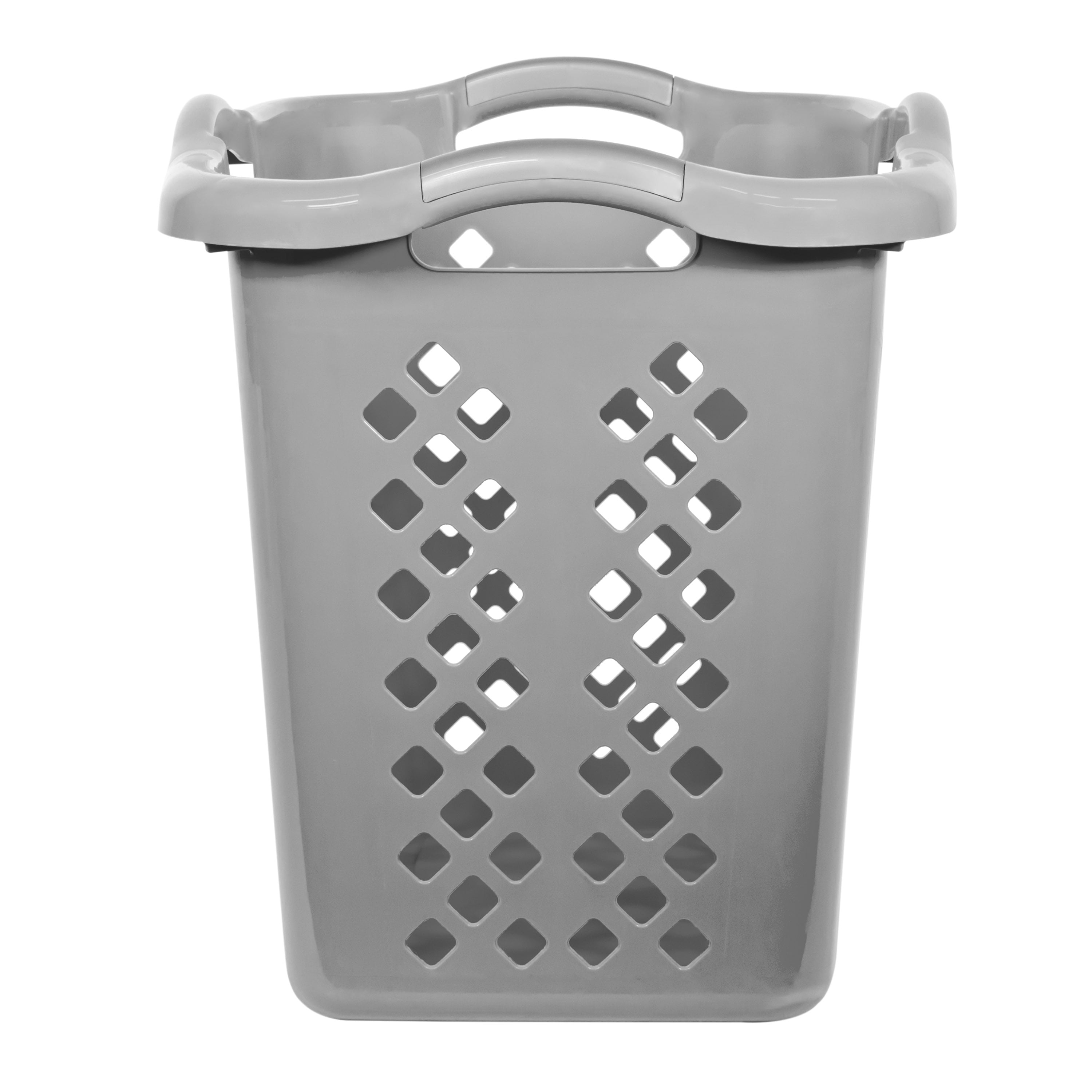 Home Logic 2 Bushel Lamper Plastic Laundry Basket, Gray