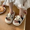 thumbnail image 7 of Sogetch Womens Cute Cow Slippers Soft Warm Fuzzy House Shoes for Women and Men, 7 of 7