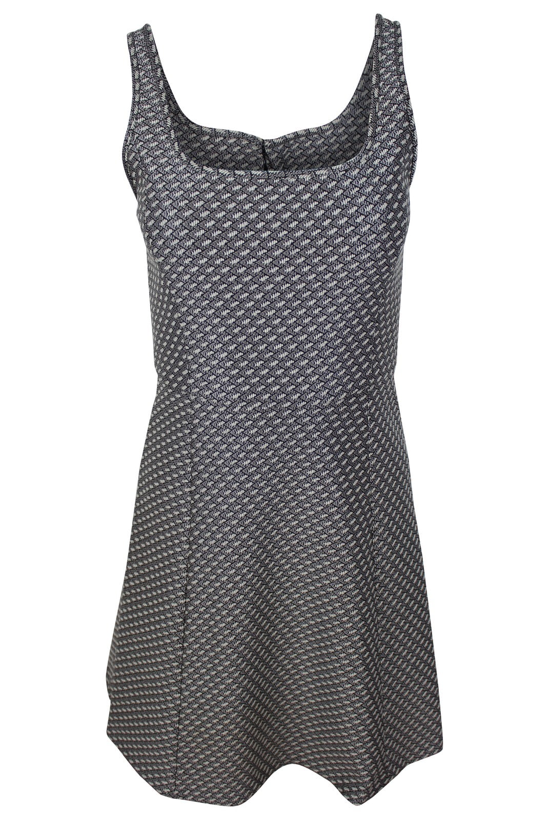 Theory Women's Grey Jacquard Knit Sleeveless Fit And Flare Jersey Dress